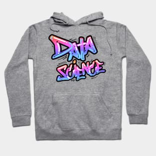 Data Science Graffiti Purple | Hip Hop Urban Street Art Spray Paint Black Hoodie